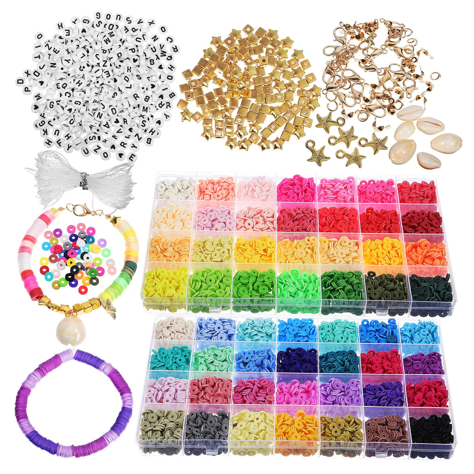 Kit Complet de Fabrication de Bijoux DIY avec Perles Colorées pour Bracelets et Colliers Accessoires Créatifs pour Débutants et Amateurs de Loisirs Créatifs