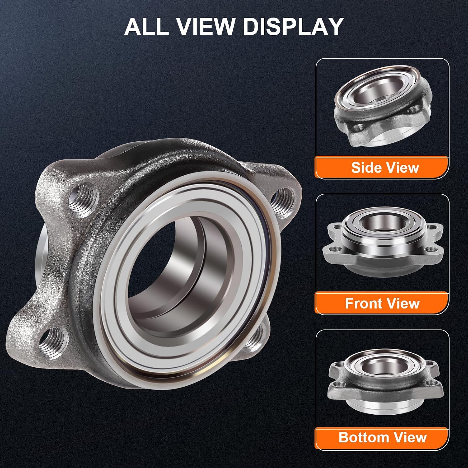 OCPTY Wheel Bearing and Hub Assembly Premium 512305 2007-2008 for Audi RS4, 2004-2008 for Audi S4, 2004 for Audi A6 Quattro Except 2.7L Engine, 2002-2004 for Volkswagen Passat, 2002-2003 for A