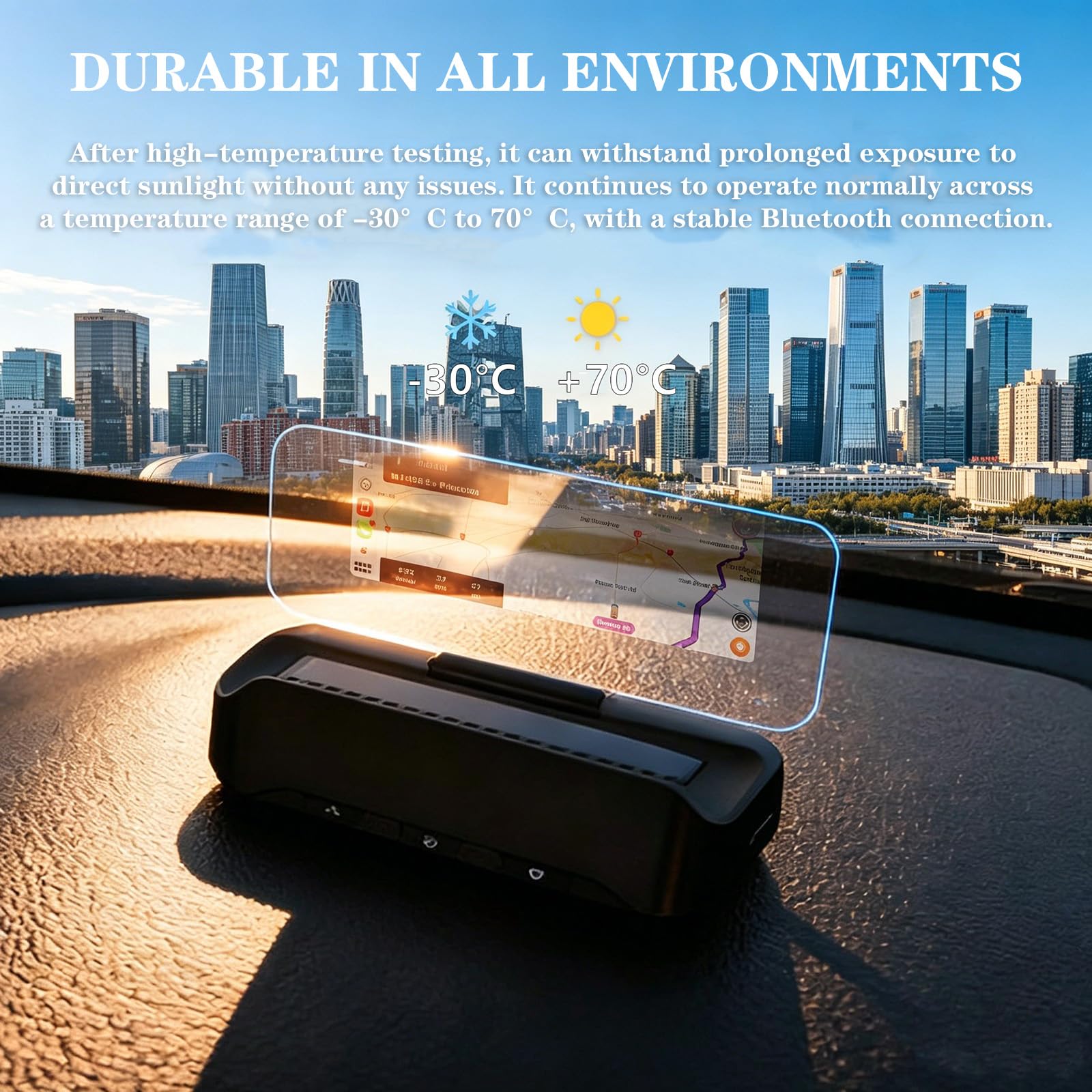 VIVIHUD V3-SE Wireless CarPlay Android Auto Car HUD Head-Up Display Cluster Bildschirm HD Bildreflektor Bluetooth OBD2 GPS Tachometer Plug-and-Play Intelligente Automatische Helligkeit