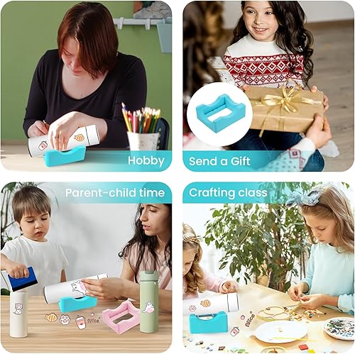 Miniatura 7 de Cuna para manualidades con material de silicona y escobilla de fieltro con borde de fieltro, ideal para aplicar calcomanías de vinilo en vasos,