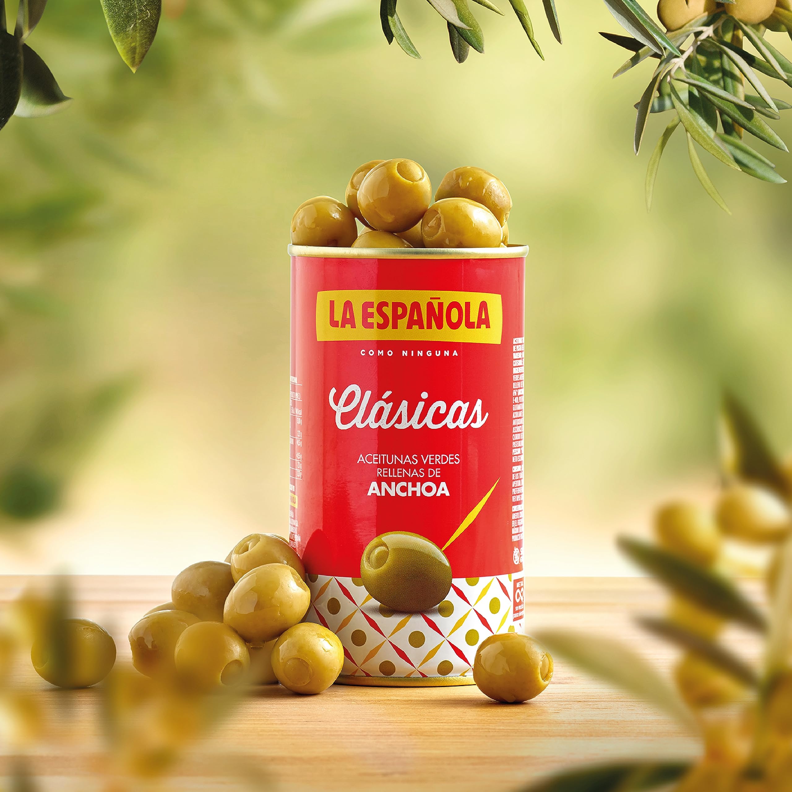 La Española - Pack de Aceitunas Rellenas de Anchoa I Pack de 12 Unidades 12 X 150 Gr I Olivas de Mesa