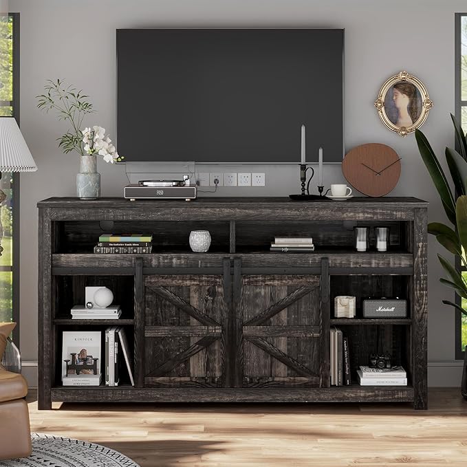 Soporte para TV con Chimenea Eléctrica 58", hasta 65" miniatura 3