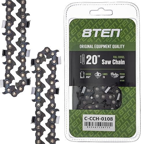 Vista 104 de 8TEN Cadena de motosierra para Husqvarna 254 455 340 351 353 350 55 455 Rancher Poulan Jonsered Echo 16 pulgadas .050 .325 66DL