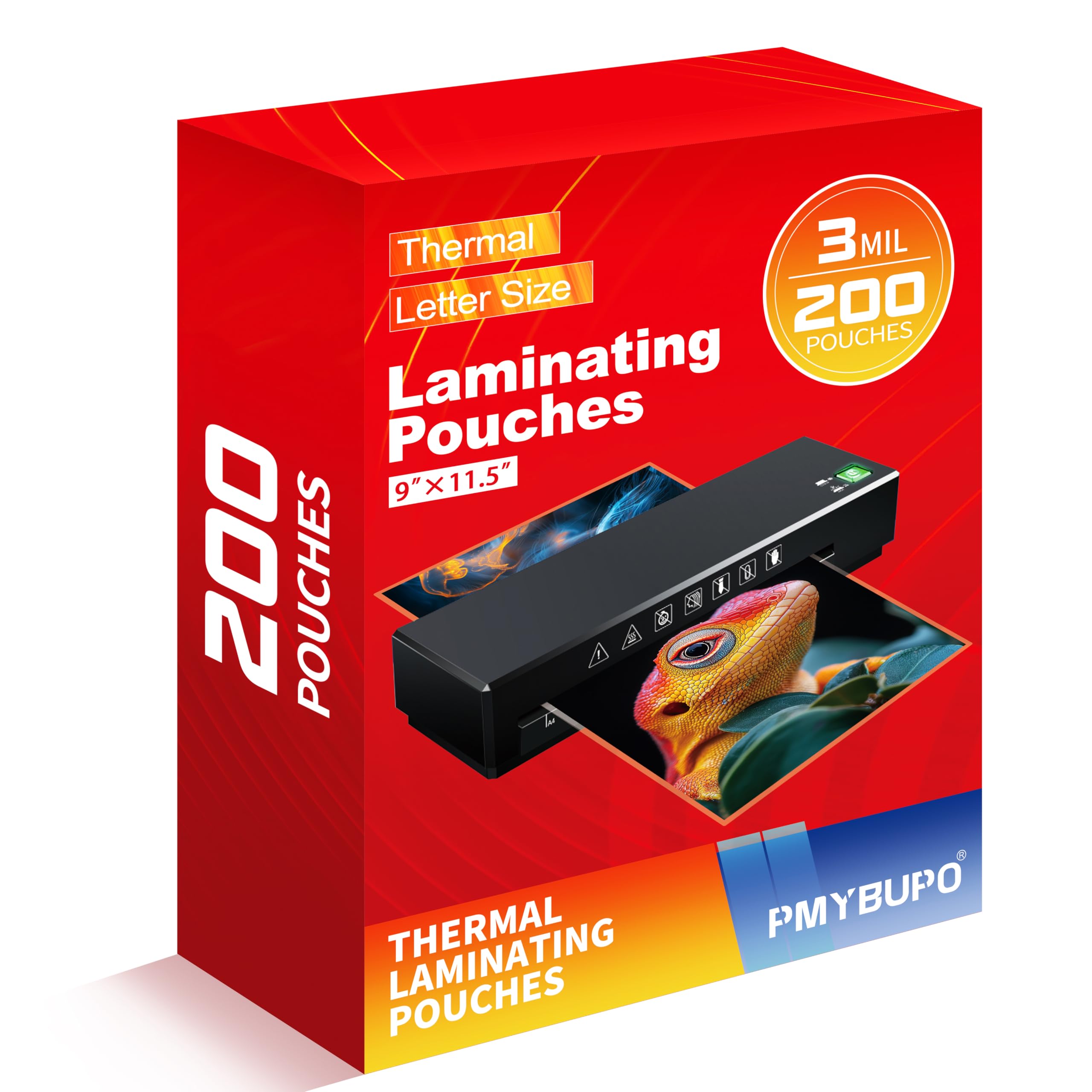 Thermal Laminating Pouches,Hold 8.5 x 11 inch Sheets 200 Pack,3 Mil Clear Thermal Laminate Pouches 9 x 11.5 inch Lamination Sheet Paper