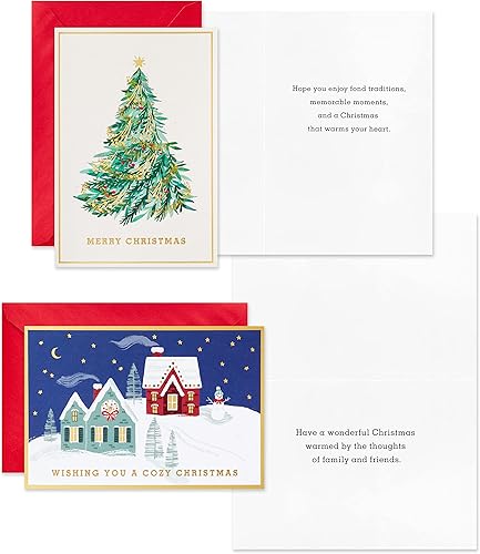Miniatura 5 de Hallmark - Tarjetas navideñas surtidas en caja, Navidad acogedora (6 diseños, 36 tarjetas con sobres)