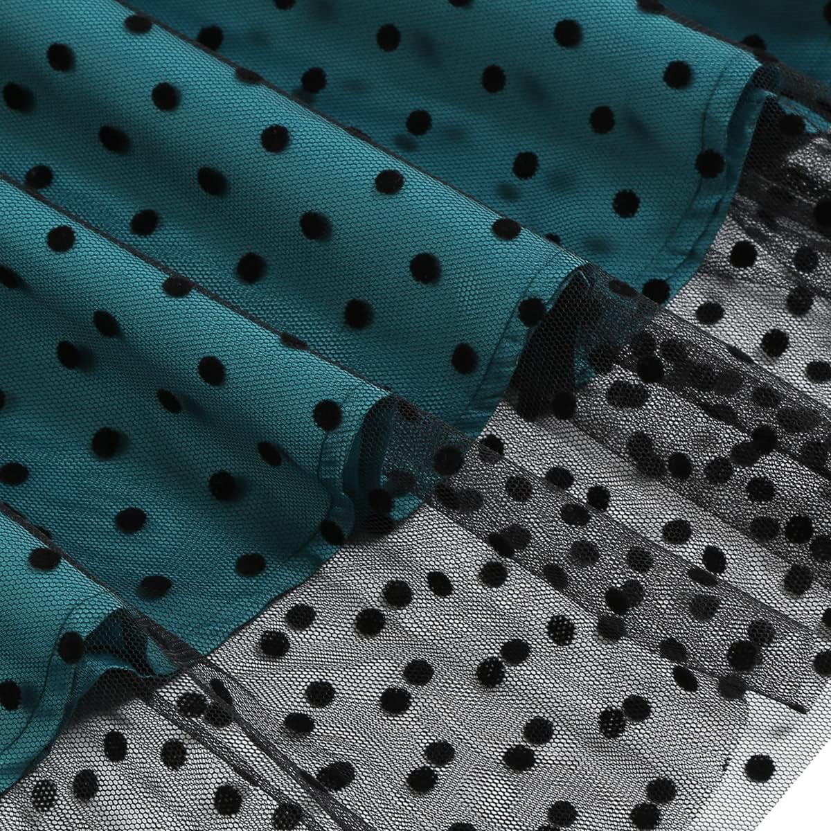 Women Short Sleeve Polka Dot Tulle Prom Dress Ruched Wedding Homecoming Dresses Patchwork Vintage Cocktail Party Swing Dress