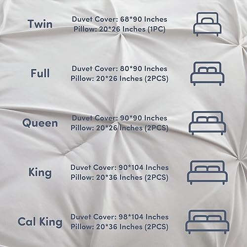 Miniatura 9 de Nestl Bedding Juego de funda de edredón, 3 piezas, plisado