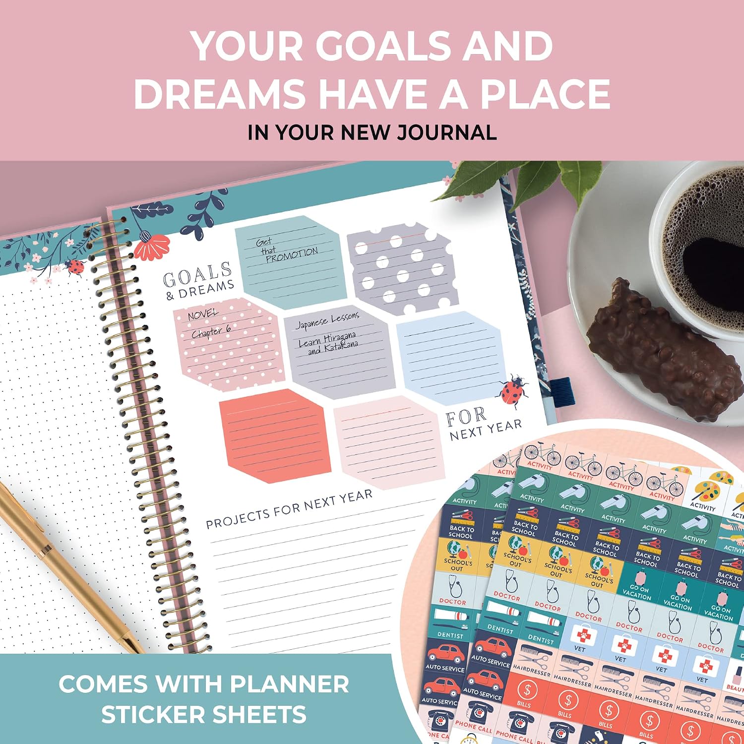 Boxclever Press Academic Planner 2021-2022 8.5 x 11 runs Jul’21 - Jun'22. Planners 2021-2022 for Women. 2021-2022 Planner Weekly and Monthly with Tabs, Note Pages, Goals & More (2021 2022 - Rose)
