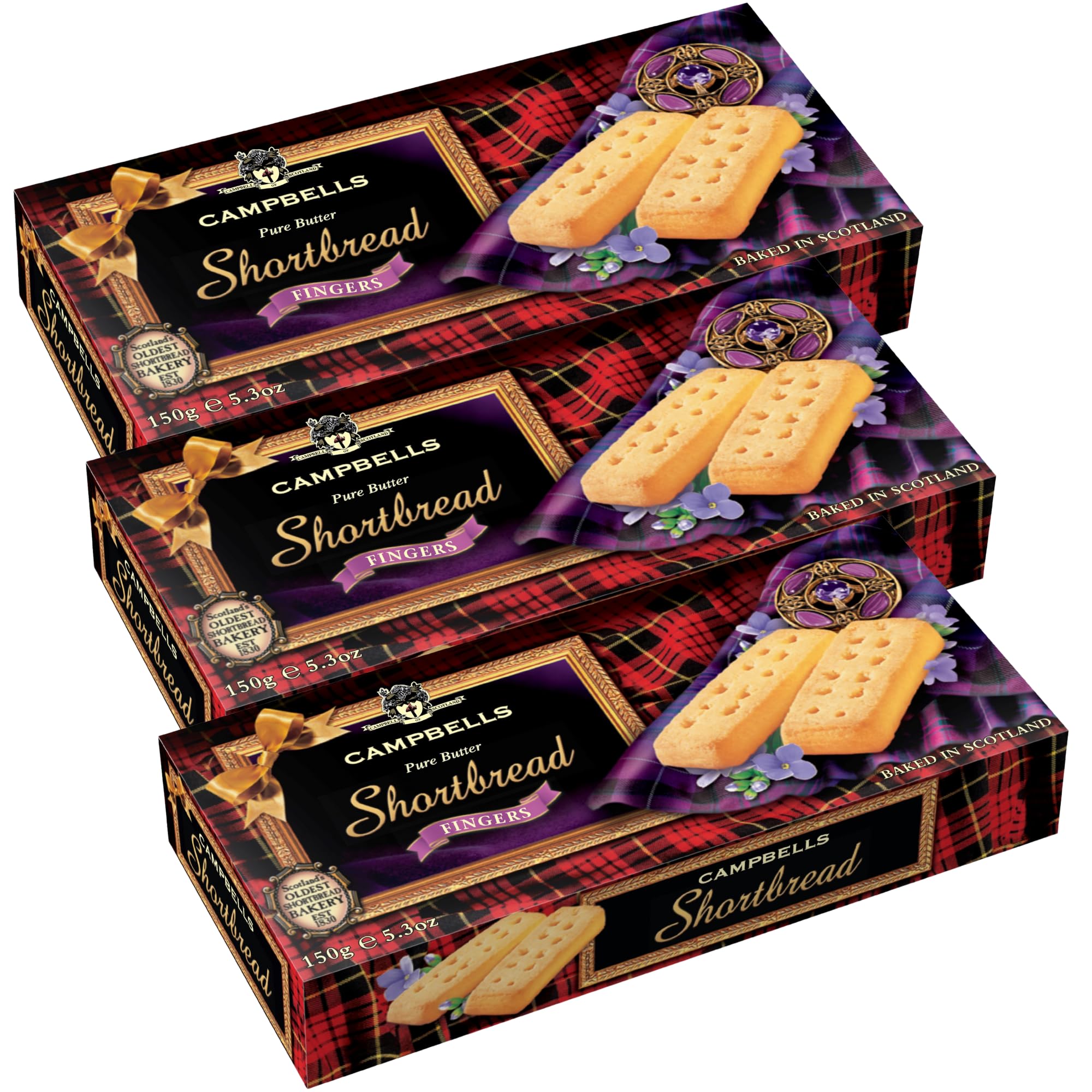 Amazon.com: Campbells Shortbread Fingers Carton 5.29 Oz (Pack of 3