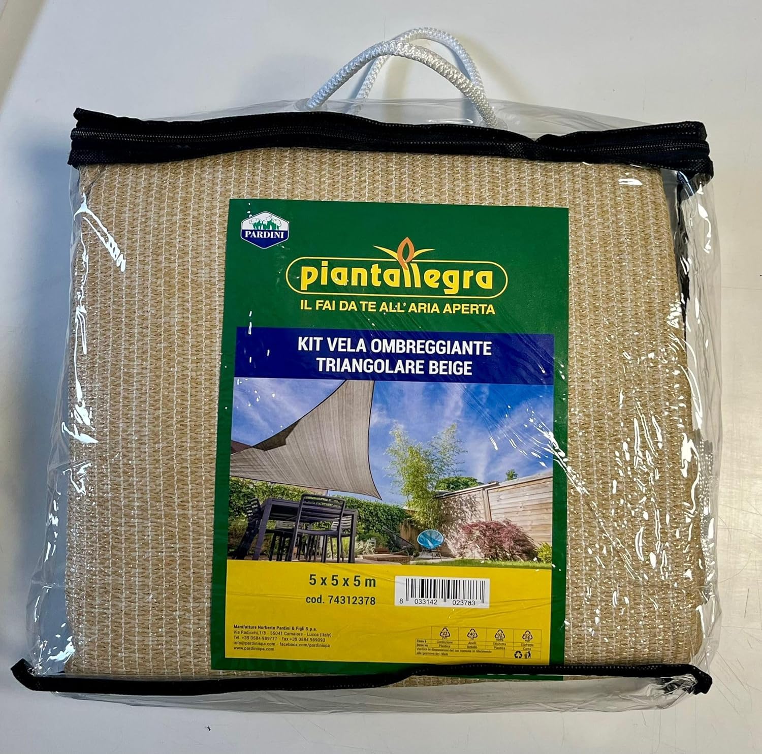 Voiles d'ombrage beige 3.6m fini la chaleur sur votre terrasse