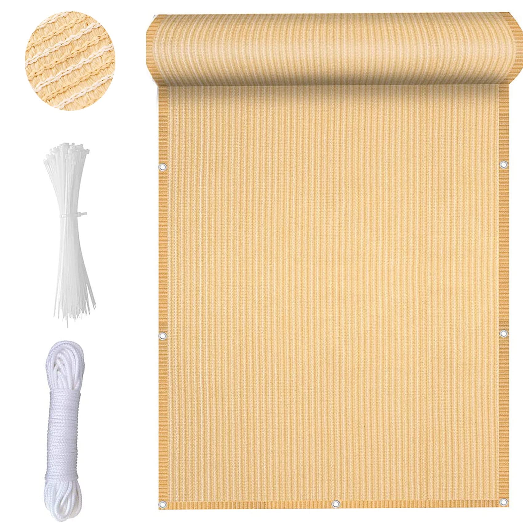 Écran filet d'ombrage de protection 2x3.5m contre le vis-à-vis de terrasse
