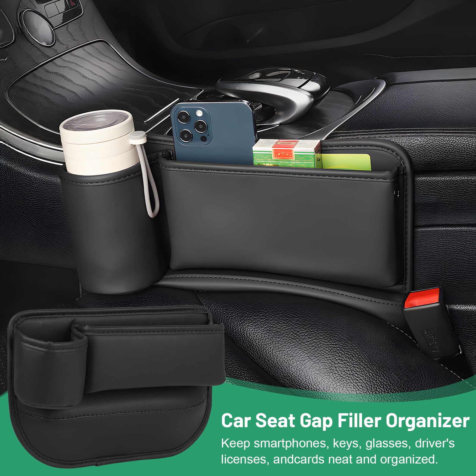 Borsa Portaoggetti Laterale Per Auto: L'Organizer Salvaspazio Che Ti Faccio Dimenticare Il Disordine! (2 Pezzi, Antiscivolo)