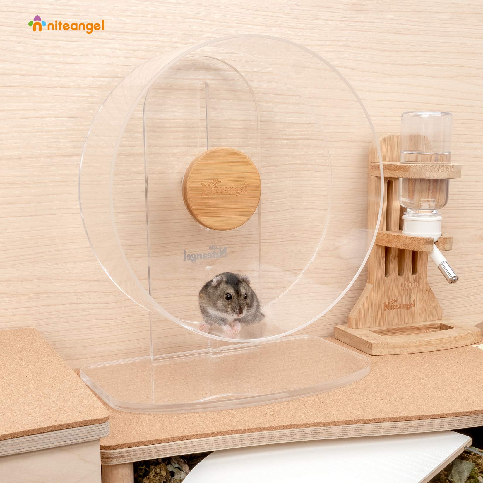 Silent Hamster Exercise Wheel DualBearing Quiet Spinning Acrylic