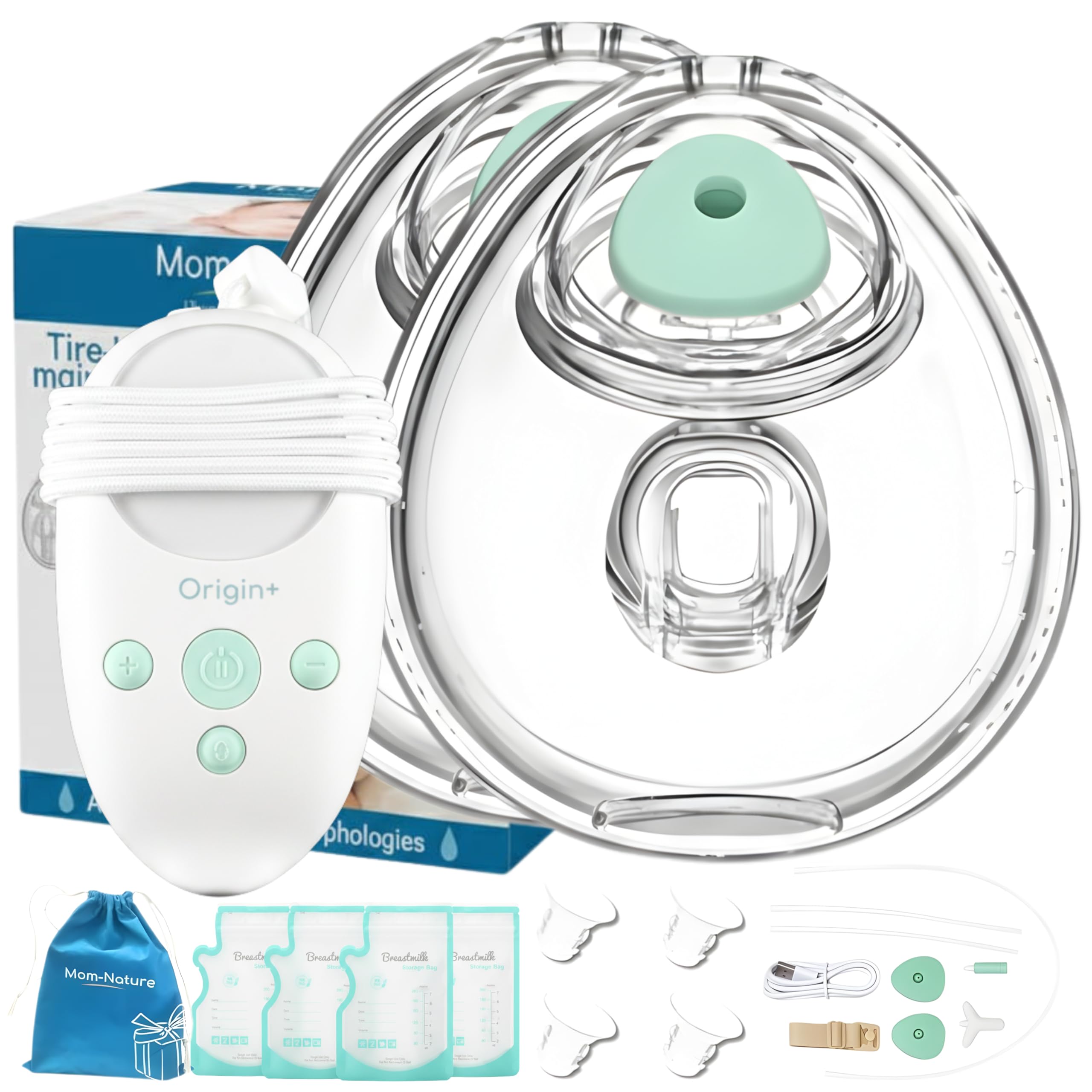 Tire Lait Electrique Mains Libres, Rechargeable, Doux et Adaptable Allaitement Tire Pour les Mamans, Portable et Tire Lait Silencieux