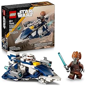 LEGO Star Wars Plo Koons Jedi Starfighter Microfighter Kids Toy - Building Toy for Pretend Play - Clone Wars Playset and Room Decor for Boys and Girls, Ages 6+ - Birthday Gift Idea - 75400