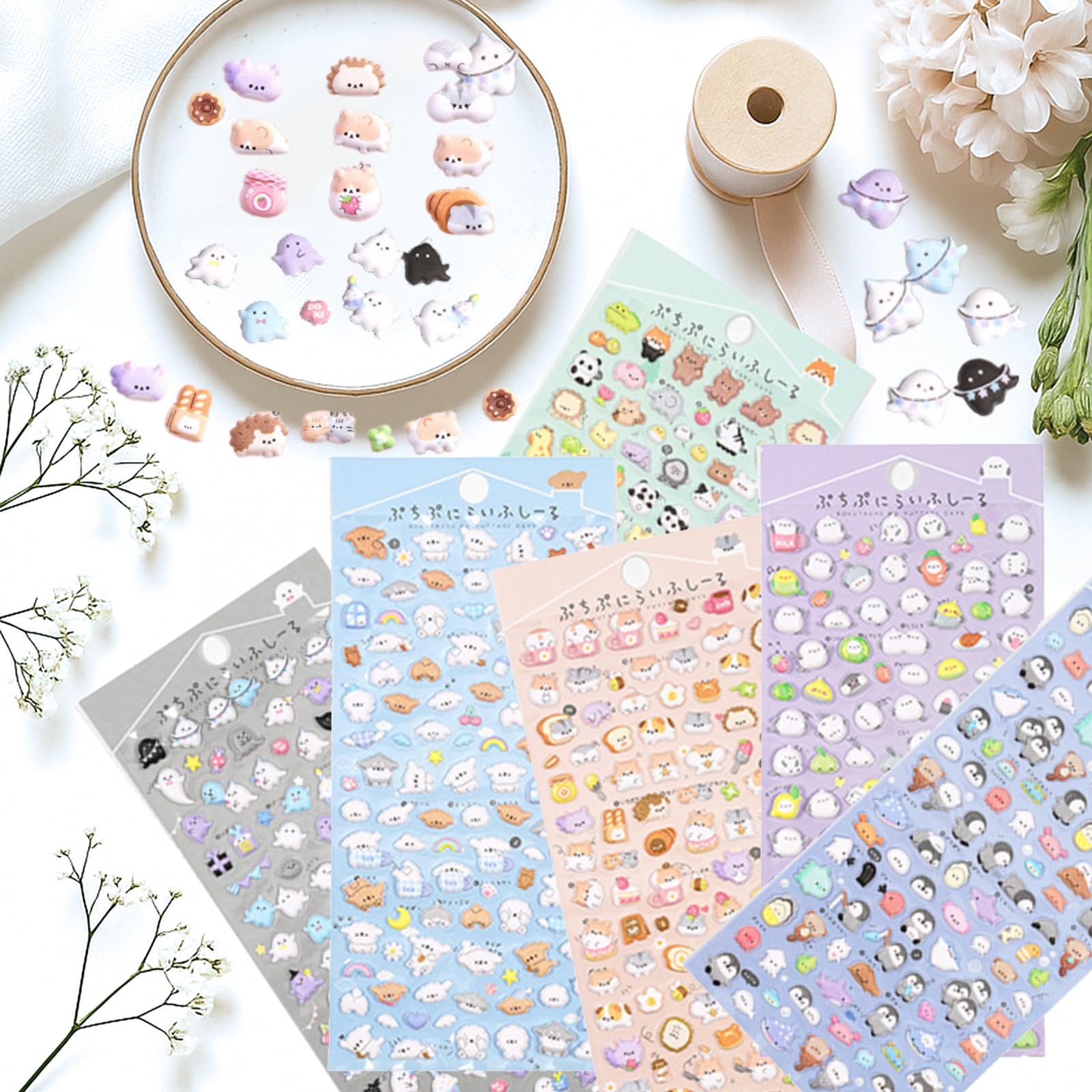3 vellen 3D Puffy Stickerset, schattige cartoon-kattenstickers, herbruikbare mini-stickers voor scrapbooking, mobiele telefoons, dagboek, kinderen, beloning, Kawaii dierenstickers, decoratie 3 vellen 3D Puffy Stickerset, schattige cartoon-kattenstickers, herbruikbare mini-stickers voor scrapbooking, mobiele telefoons, dagboek, kinderen, beloning, Kawaii dierenstickers, decoratie