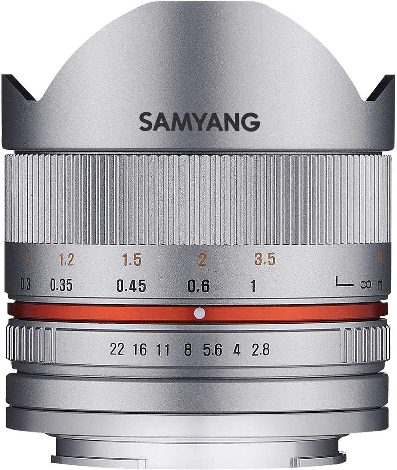 🛒 Flash Sale Samyang 8 mm Fisheye F2.8 Manual Focus Lens for Sony E - Silver