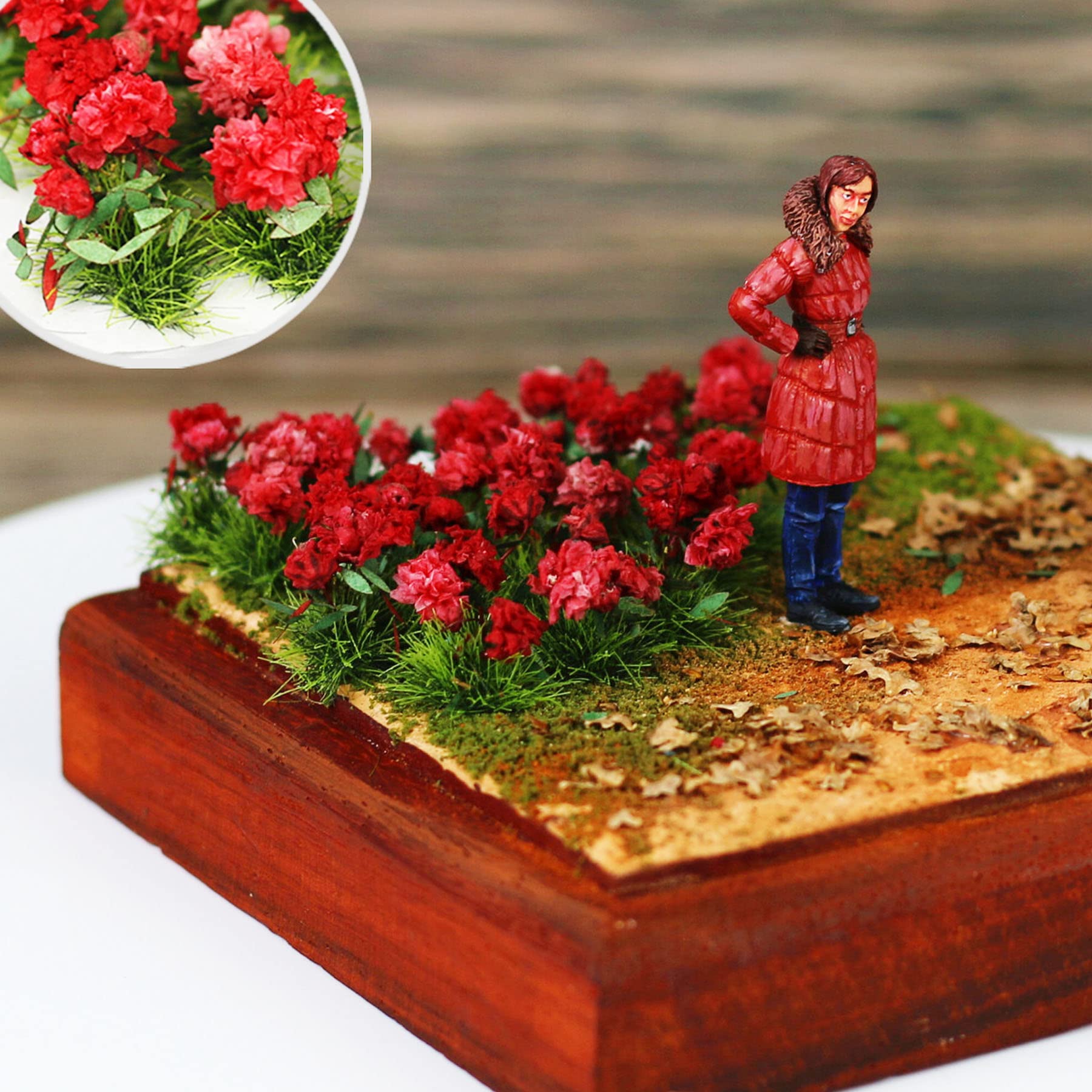 Lot De 5 Touffes D'Herbe Et Fleurs Jaunes Miniatures - Modèle Paysage Pour Maquette Et Diorama