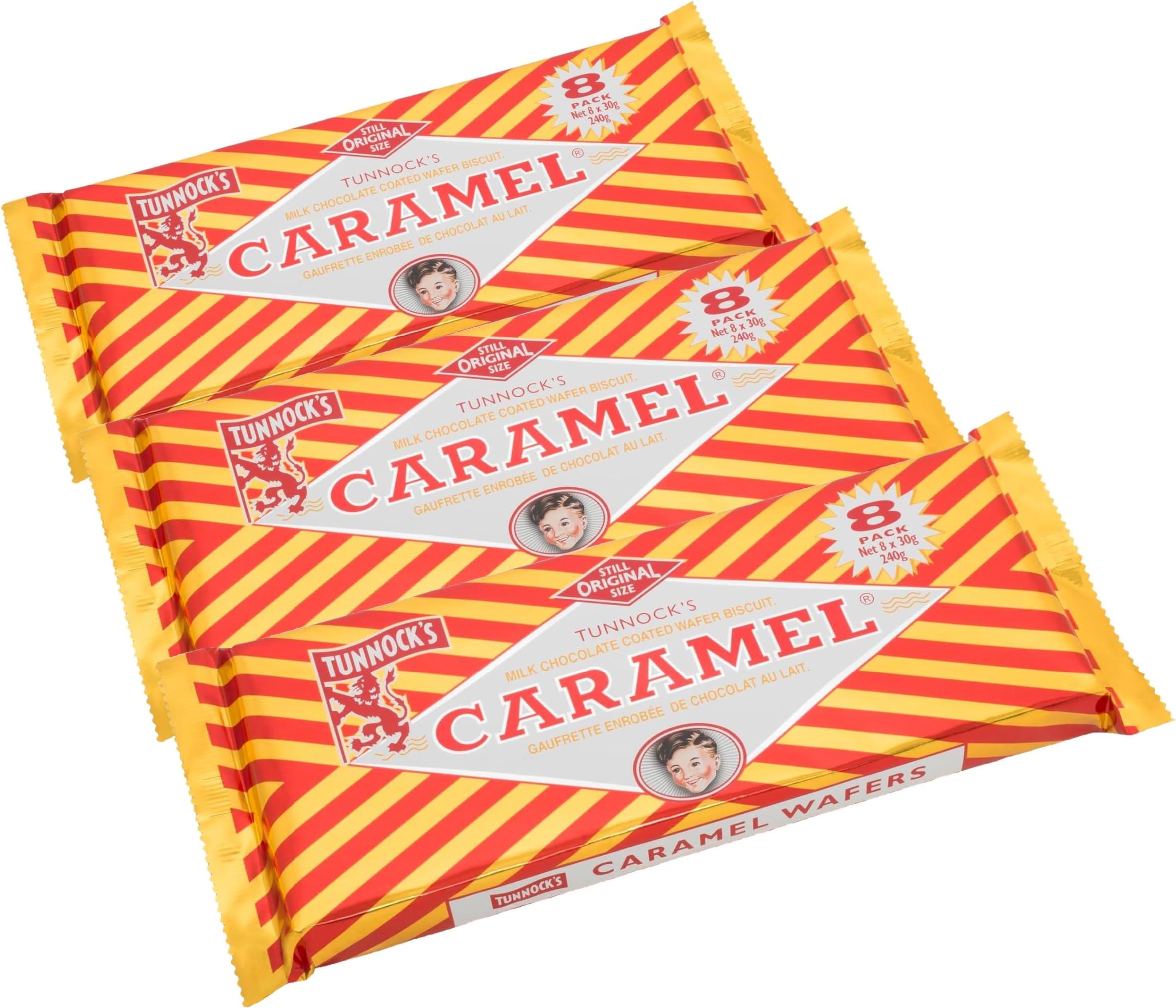 Real Milk Chocolate Caramel Wafers 24 Pack of 30g (Pack of 1)