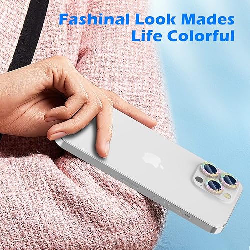 Miniatura 6 de imluckies Protector de lente de cámara para iPhone 14 ProiPhone 14 Pro Max Bling protector de pantalla de lente de cristal templado HD con diamantes