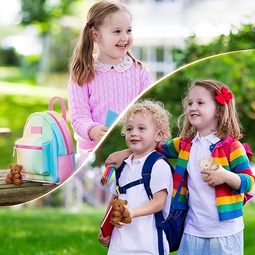 Miniatura 5 de Threan 8 piezas de mini osos de peluche de 4 pulgadas, juguetes de peluche pequeños a granel, muñeco de oso suave, regalos para llavero, suministros