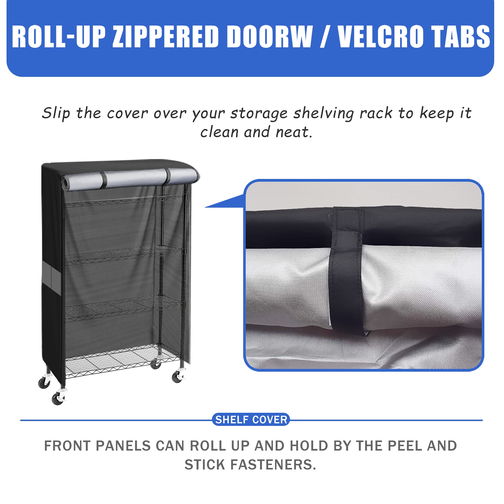Wire Shelf Cover - Heavy Duty Dustproof Protection -5
