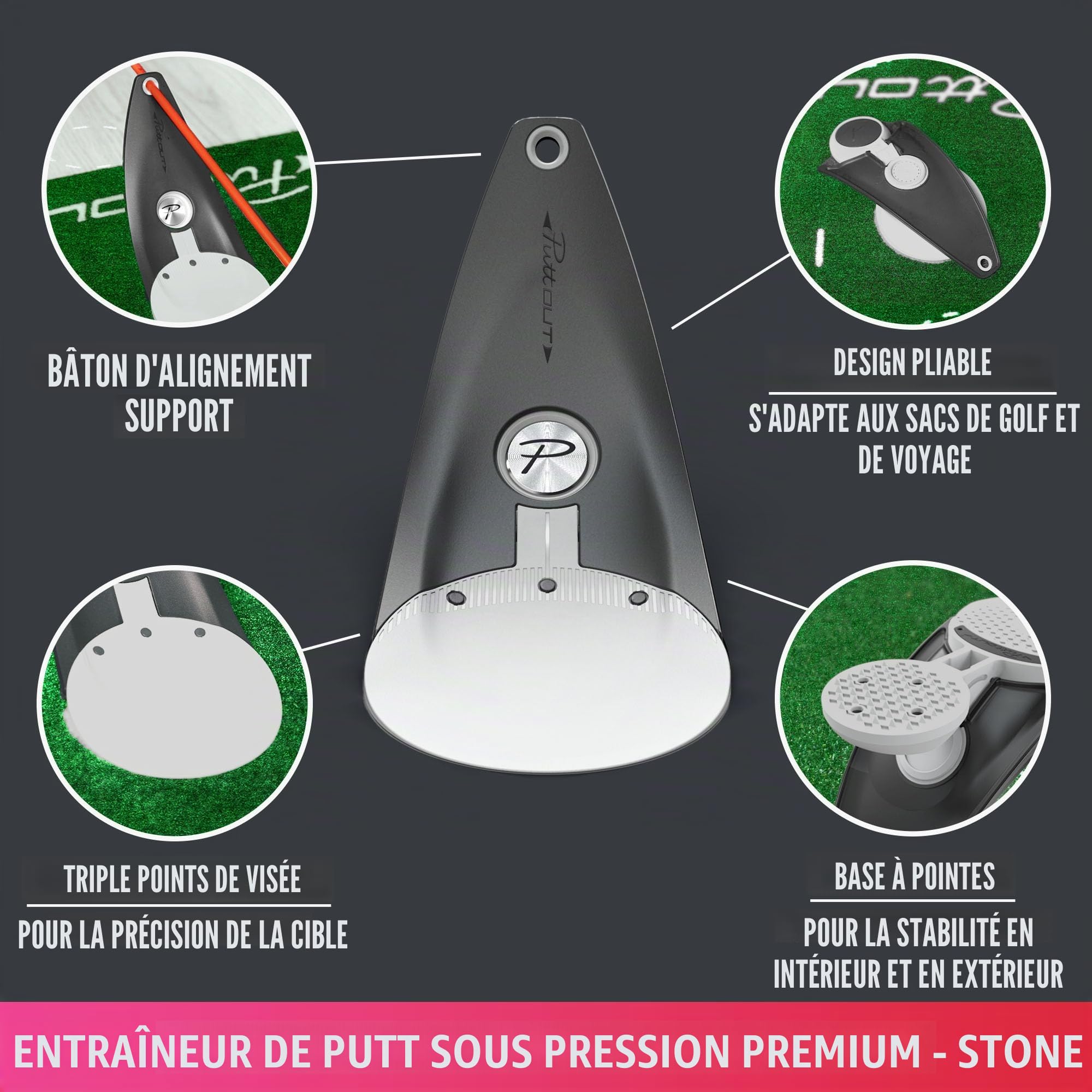 PuttOut Entraîneur de Putt à Pression, Golf