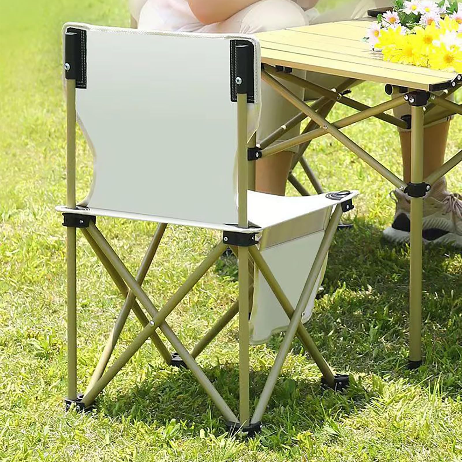 Tavolino Portatile Ripiegabile con Borsa 120x52x50cm, Tavolo da Pieghevole Regolabile in Altezza, Tavolo da Campeggio Leggero, Stable Salvaspazio, per Picnic, Spiaggia, Viaggi, Pesca, Esterni