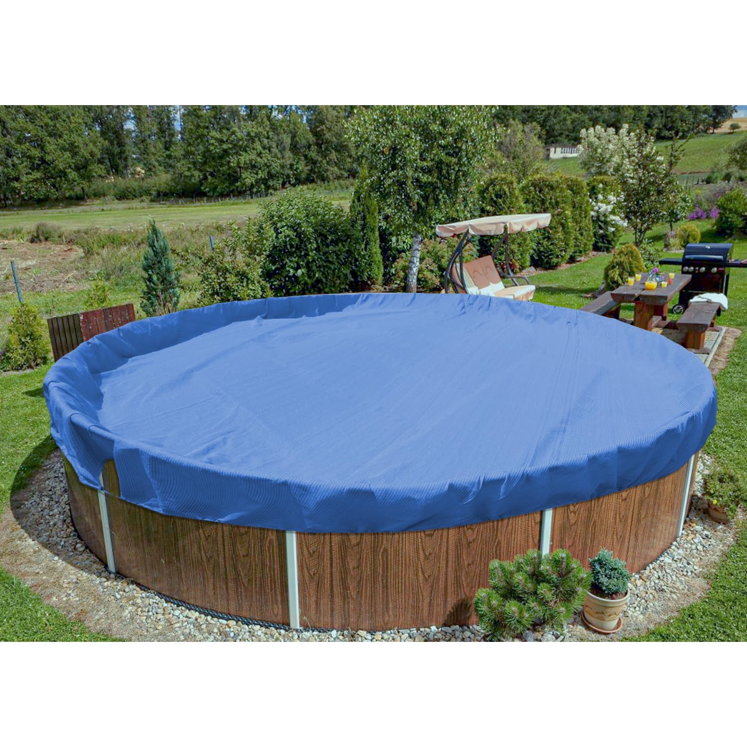 Round Pool Cover For Pools Diameter 420-460 Cm, UV-Resistant Solar
