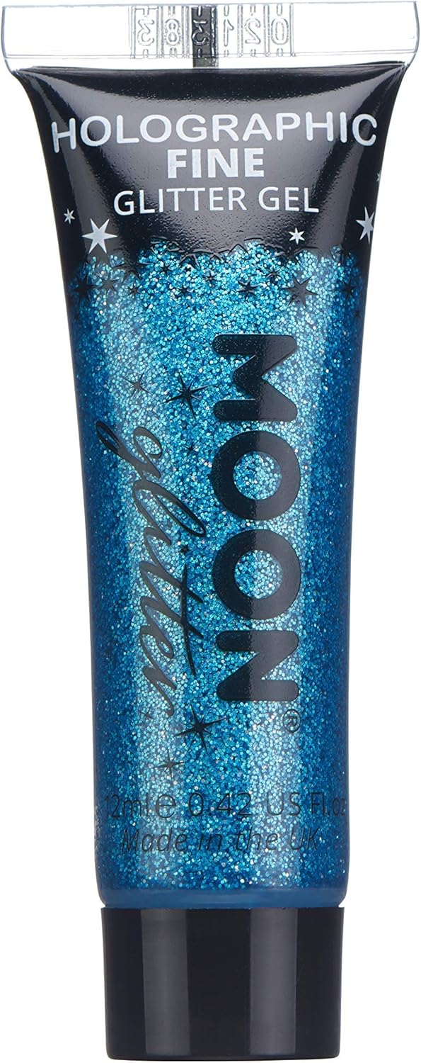 Holographic Fine Face & Body Glitter Gel by Moon Glitter Blue