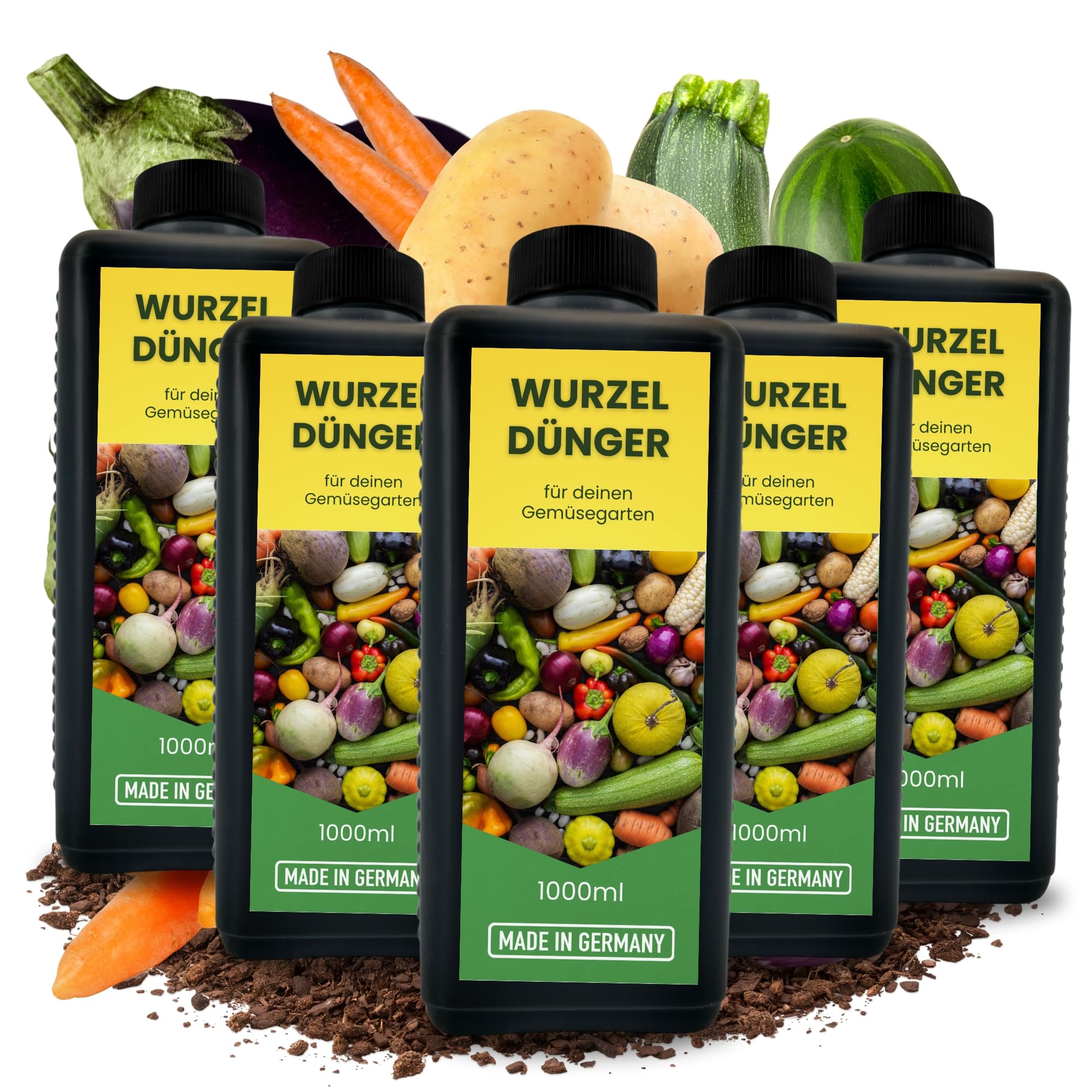 TronicXL Fertilizante concentrado para raíces, 5 L, para patatas, zanahorias, puerros, pepinos, tomates, verduras, universal, fertilizante líquido, zanahorias, ensalada, 5000 ml, fertilizante para