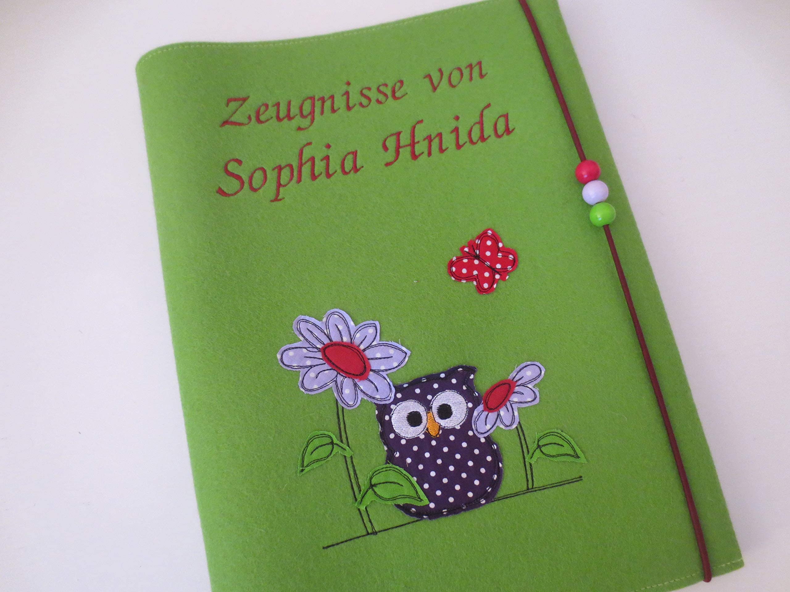 Zeugnismappe Wollfilz Mappe Zeugnisse DIN A4 Grundschule Schule
