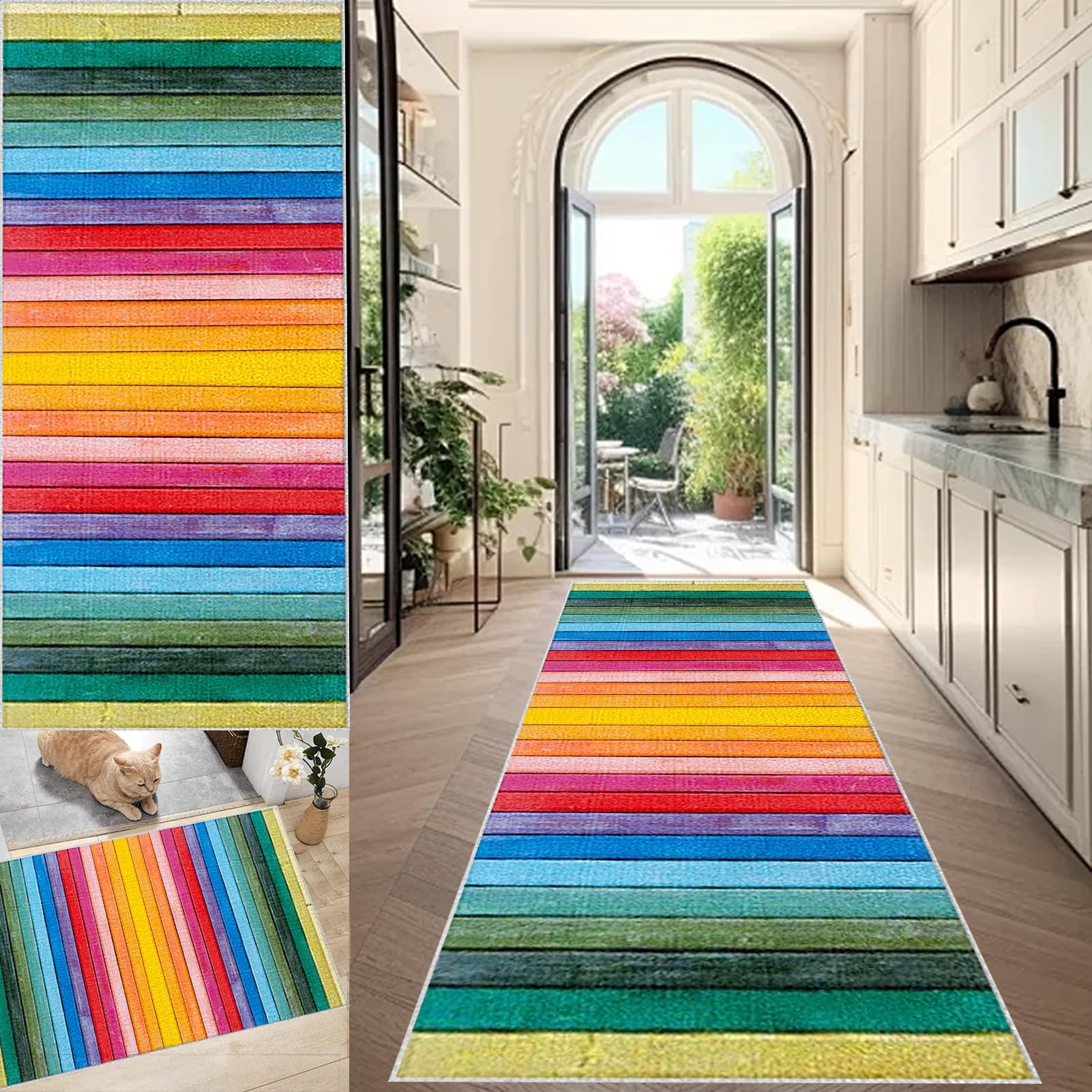 Alfombras de área absorbente para puerta y pasillo que acaban con las huellas de barro y agua
