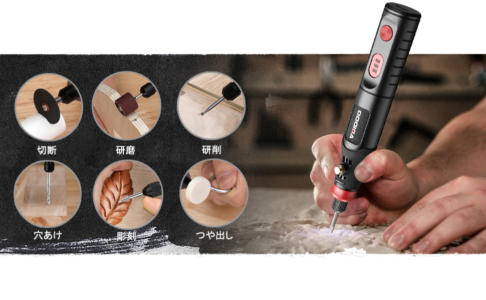 Amazon | ミニルーター 4.2V 小型リューター 29pcs コンパクトルーター