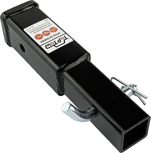 Miniatura 6 de TOPTOW Extensor de enganche, se adapta a receptor de 2 pulgadas, longitud de extensión de 7 pulgadas, con pasador de enganche de 58 pulgadas