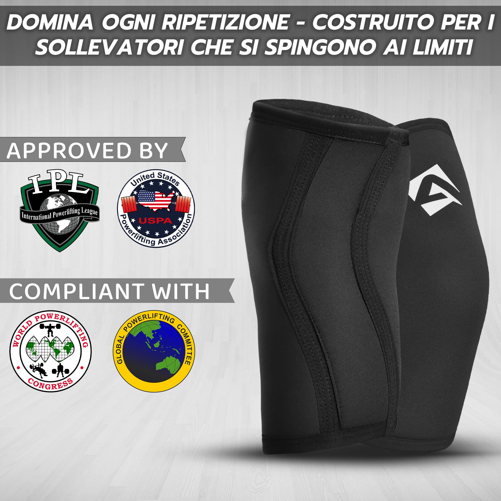 AQF Gomitiera Palestra Neoprene (Coppia) - 5mm e 7mm Supporto per Gomito da Sollevamento Pesi - Fitness Fascia Gomito per Gym, Powerlifting, Bodybuilding, Calisthenics e Allenamento