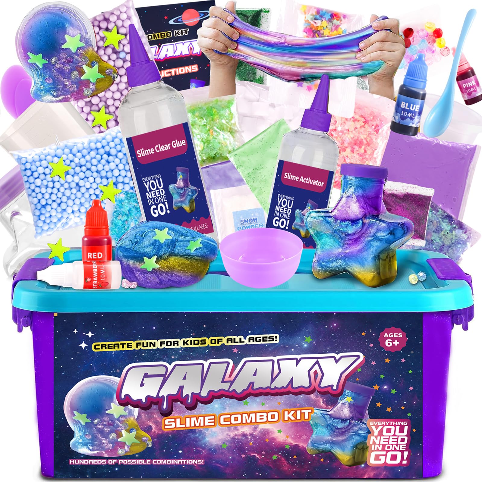 Lot De 24 Slimes Galaxie – Extensible, Non Collant – Couleurs Spatiales – Idéal Pour Fêtes Et Sacs Surprises – Dès 5 Ans