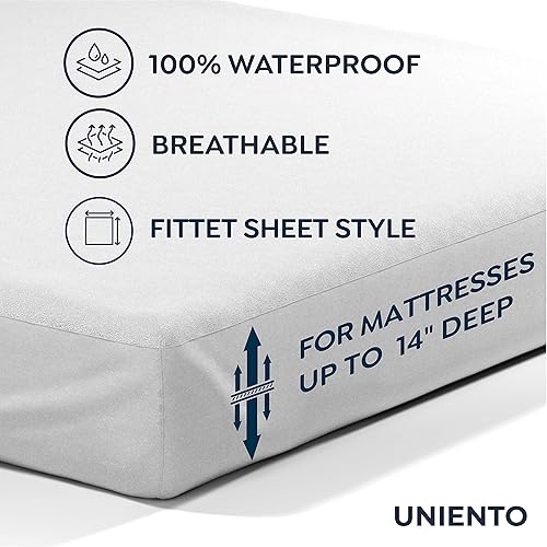 Miniatura 3 de Protector de colchón ajustable individual XL  dormitorio universitario, hogar nuevo, primer apartamento esencial  algodón, protector de colchón