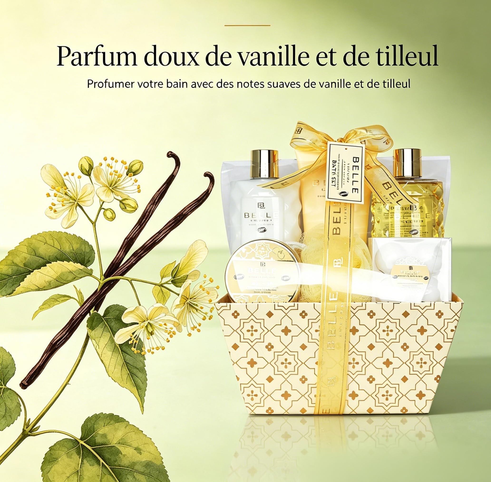 GLOSS ! Cofre de baño LUXURY GOLD – Cofre de belleza para mujer – Cesta de belleza, cuidado y bienestar – Regalo para mujer, cumpleaños, Navidad, profesora, Día de la Madre - BOX