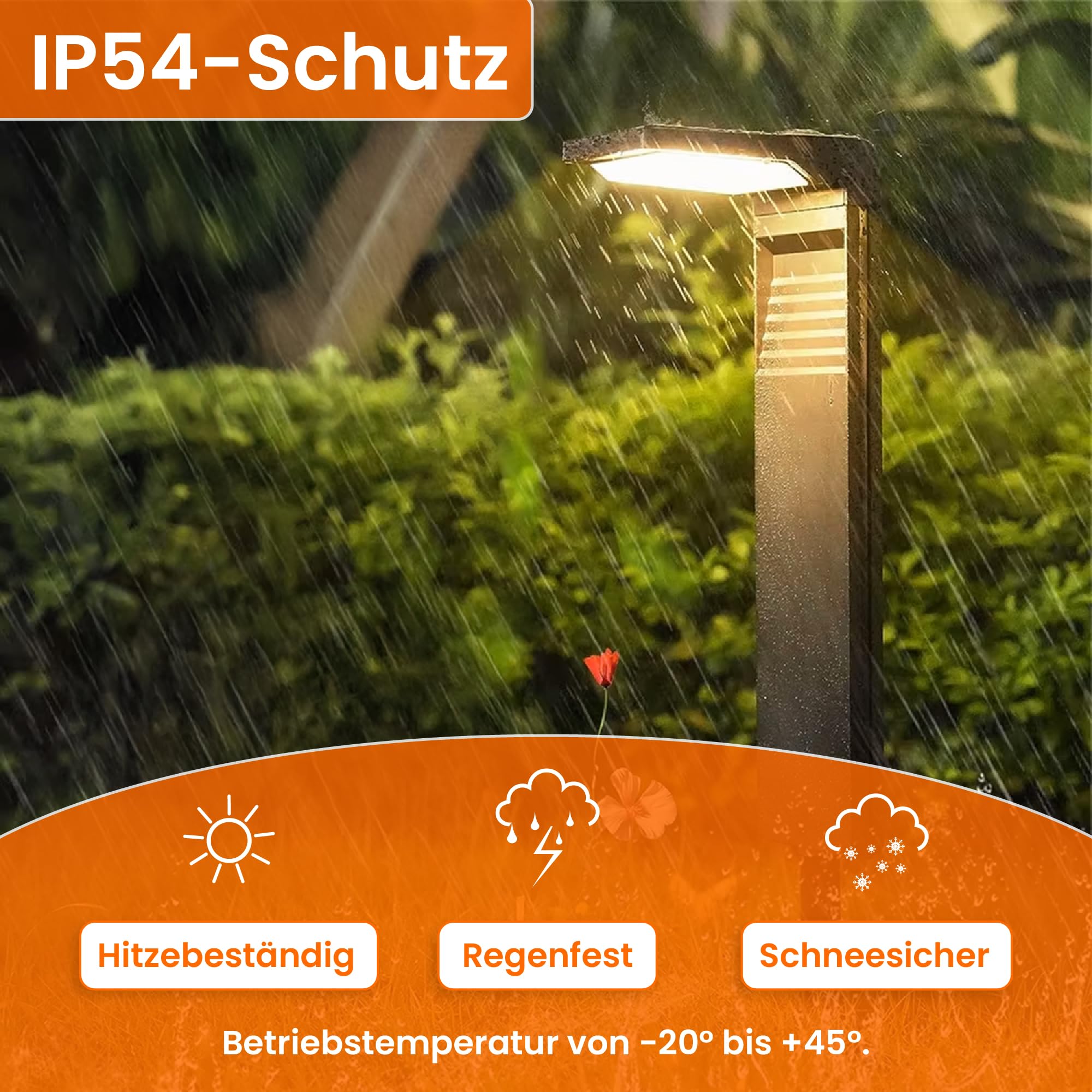 Solarlampen für Außen Garten, Solarleuchten Garten 4 Stücke IP54 Wasserdicht, Solar Gartenleuchten mit Längere Arbeitzeit, Extrem Helle Solarleuchten für Außen Terrase Outdoor warmes Weiß