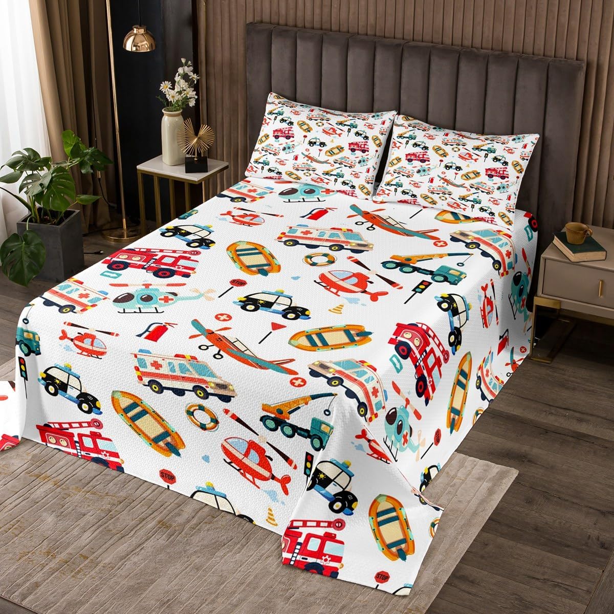 Homewish Baseball Bedspread Twin Size,Baseball Player Bedding Sets 2Pcs for Kids Girls Boys Room Decor,Cool Lightning Comforter Set Neon Blue Lines Quilt Coverlet,1 Pillowcase
