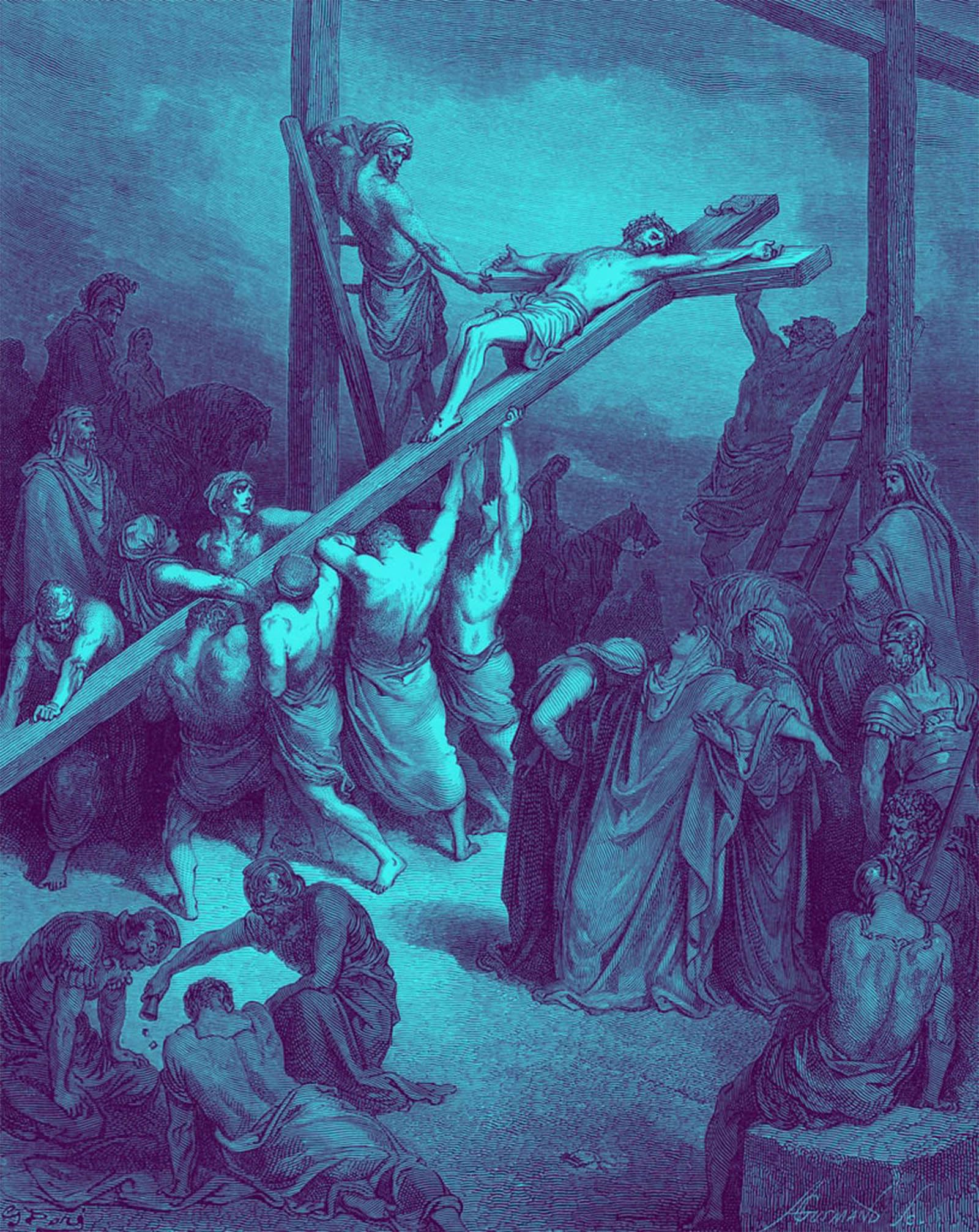 Posteriik No Frame Famous Animal Posters Vintage Picture The Erection Of The Cross By Gustave Dore Modern Wall Decor For Home Decor 60X90cm