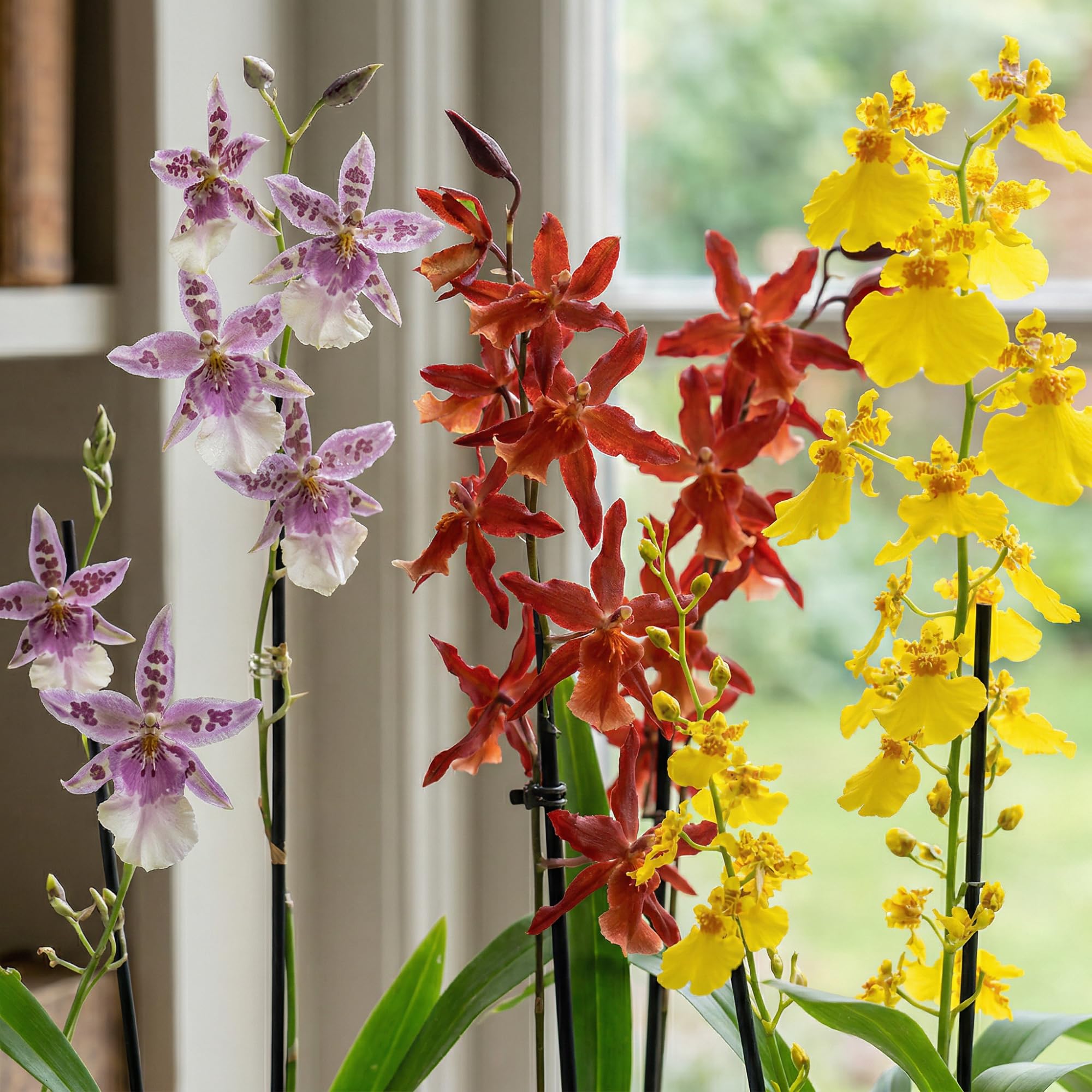 Orchidée Collection Peggy Ruth - Jumping Jack - Joost - 3 Plantes Intérieur Naturelles - 30-40 cm - Floraison et parfumées - Naturelle Plantes de Hollande (pas de graines, non artificielleles)