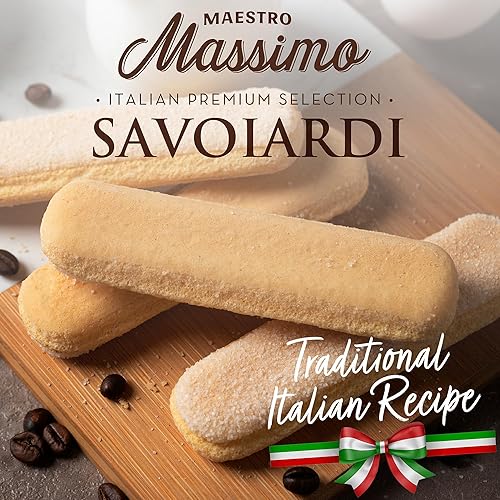 Miniatura 5 de Maestro Massimo Savoiardi Ladyfingers - 7.05 oz (200 gr) - Galletas clásicas italianas de mariquita para tiramisú, postre y panadería, paquete de 1