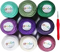 Vista 54 de Golo - Hilo de ganchillo tamaño 30, hilo de colores para hacer encaje 310