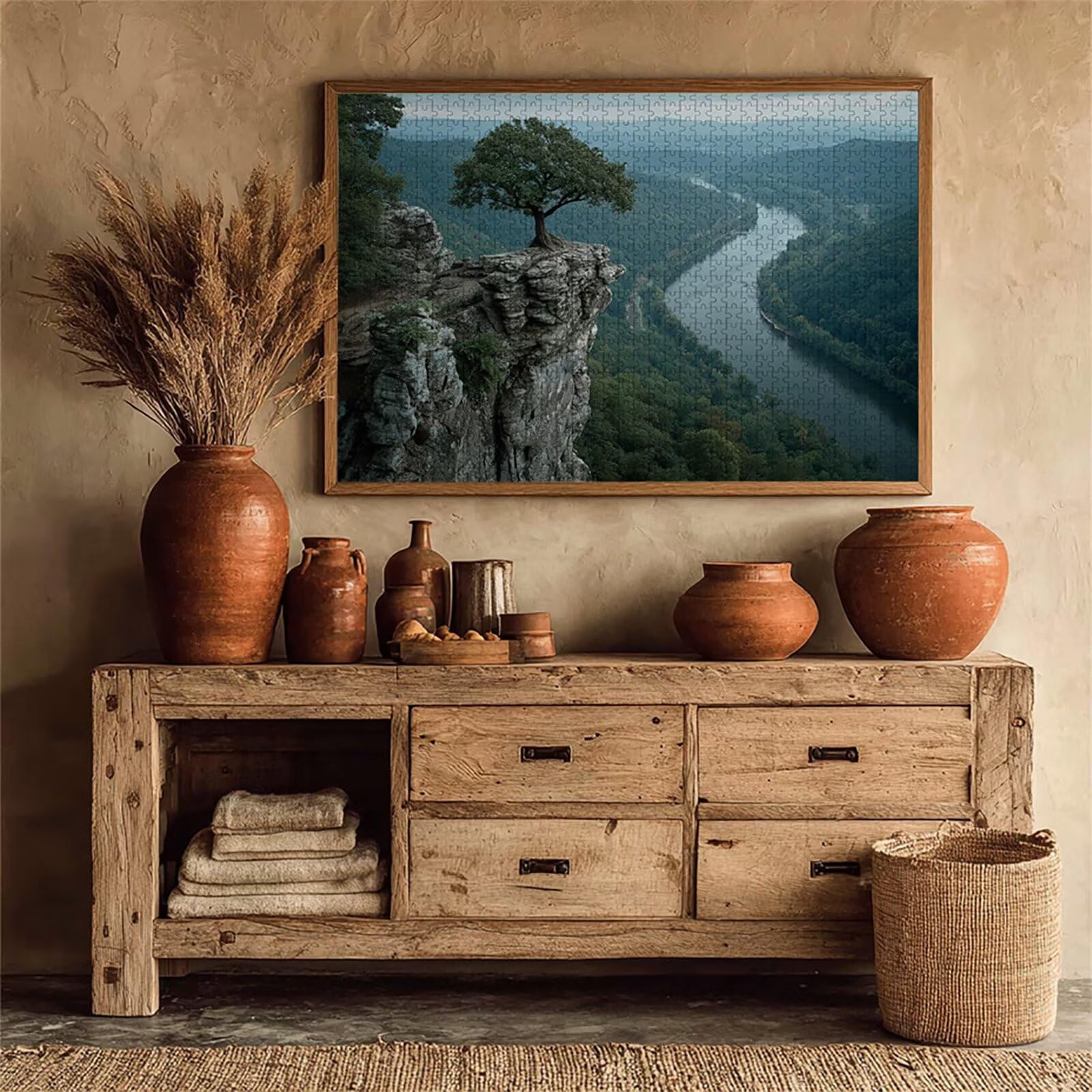 P-3549 drewniane puzzle, 122 x 81 cm, rośliny, 3000 elementów, dla dorosłych, z pudełkiem, wymagająca gra w puzzle, kolorowa gra w układanie, prezent dla nastolatków, dla wszystkich grup wiekowych