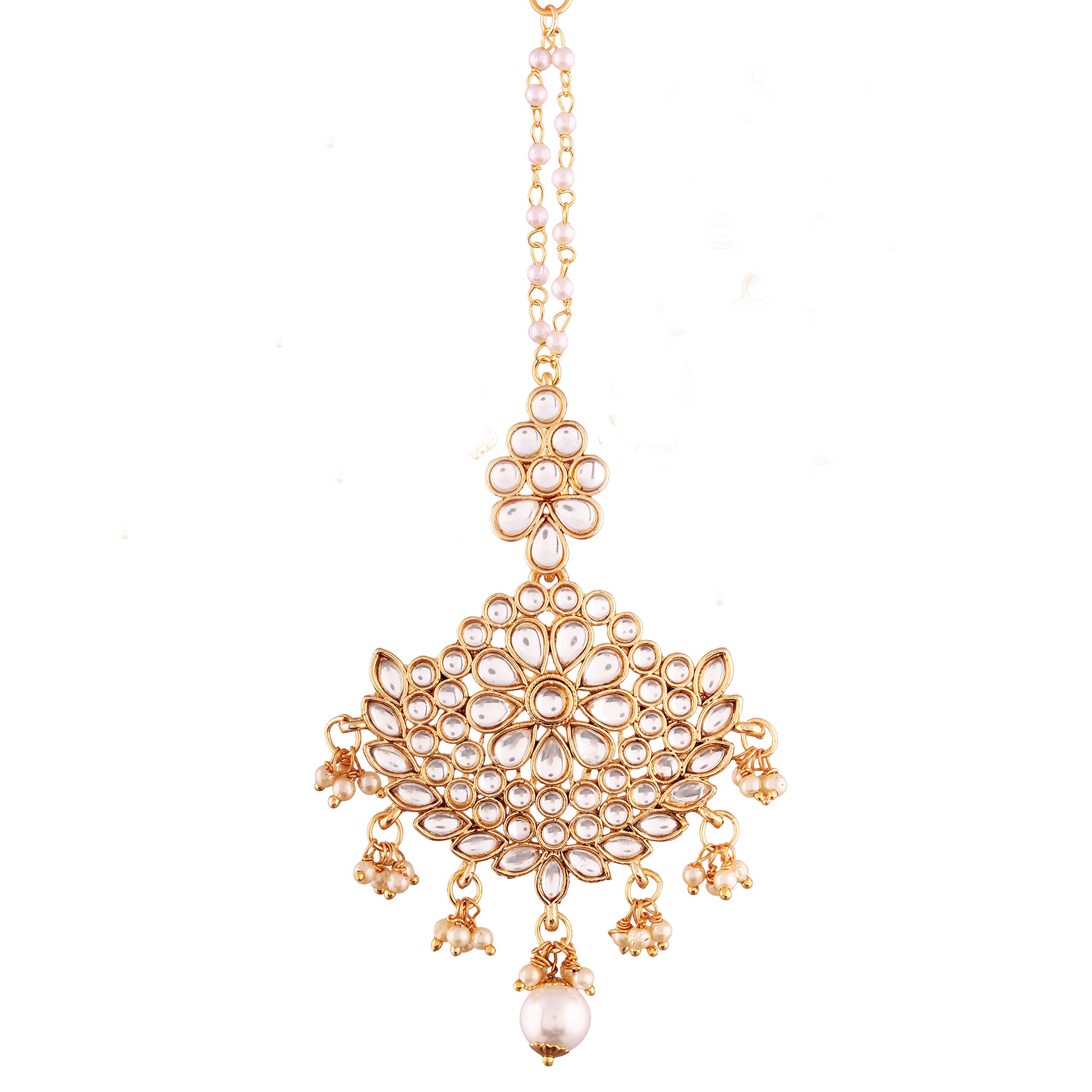 I Jewels 18K Gold Plated Traditional Kundan Studded Maang Tikka For Women (T2018W) (B07QWXHHSV) Amazon Price History, Amazon Price Tracker