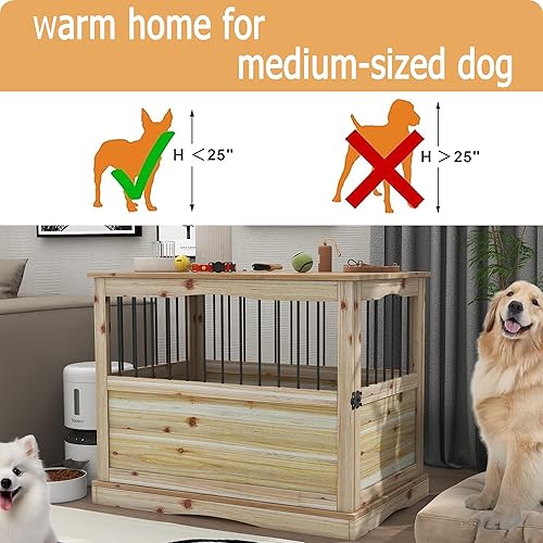 TAOHFE Solid Wood Dog Crates for Medium Dogs — packaging and what arrives in the box