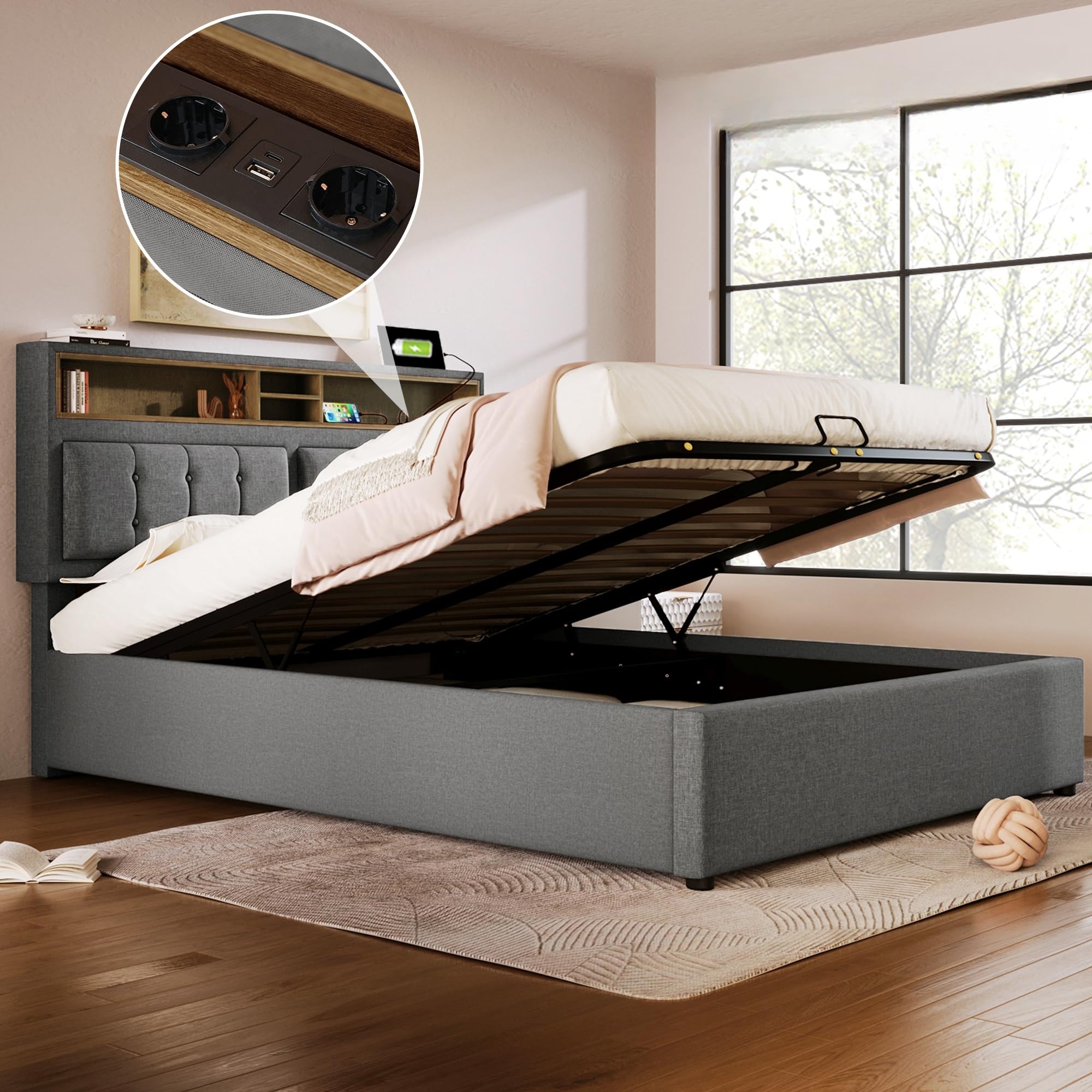 Rete Motorizzata Matrimoniale Contenitore Rete A Doghe