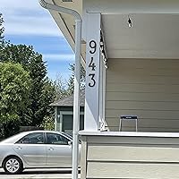 Vista 5 de Número de casa HILAZA 0 para exterior, número de dirección de casa de 5.5 pulgadas de hierro fundido, número de casa de metal